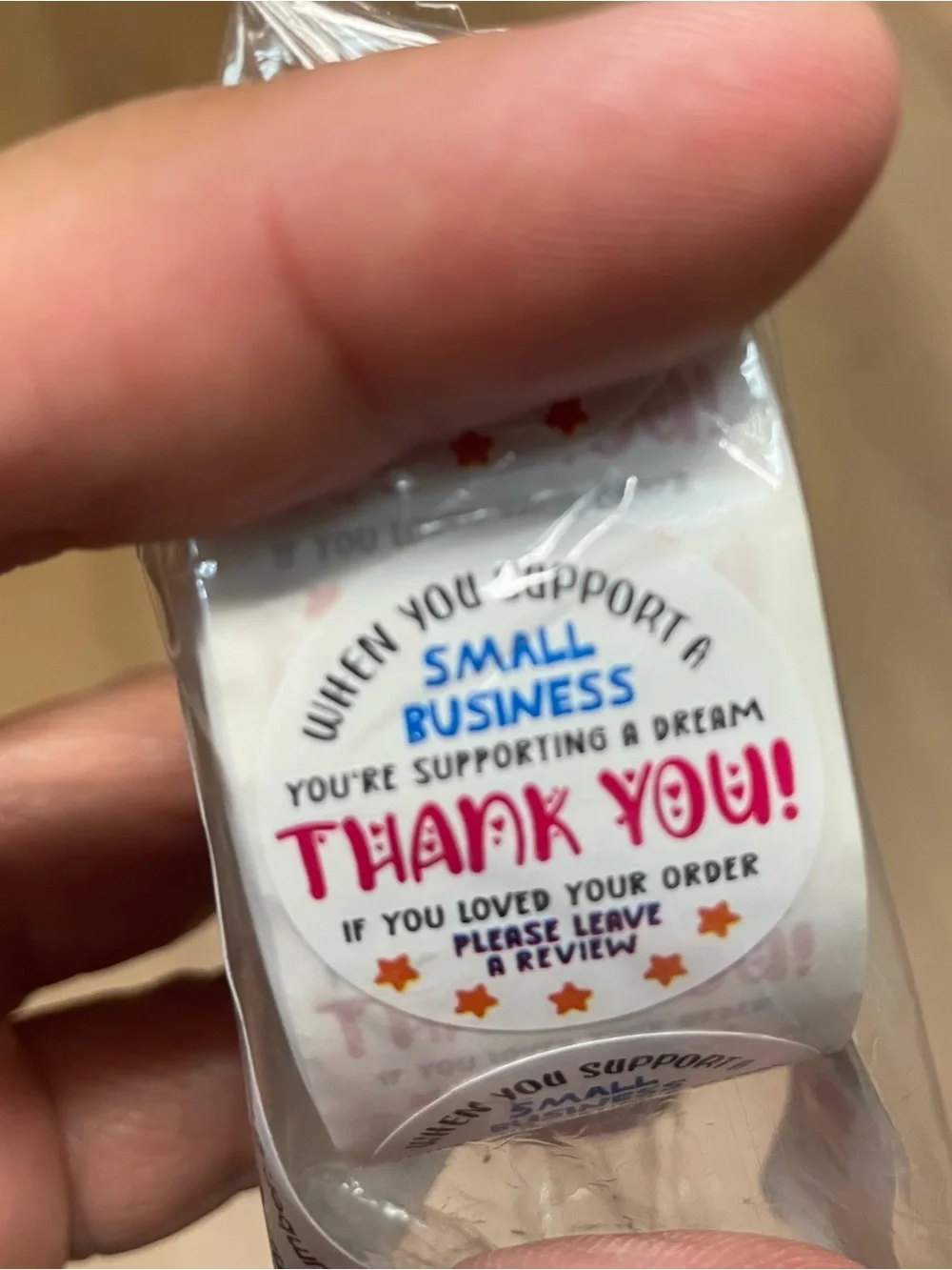 New 500 pieces Thank You Rainbow Stickers